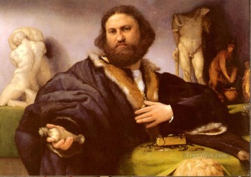 Lorenzo Lotto Painting - Portrait Of Andrea Odoni Renaissance Lorenzo Lotto